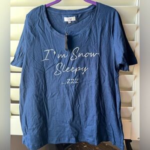 Sleep - 14/16 - NWT - Blue Graphic Sleep T-Shirt with Sleepy Print